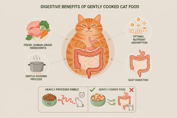 Why Gently Cooked Cat Food Is Easier for Cats to Digest